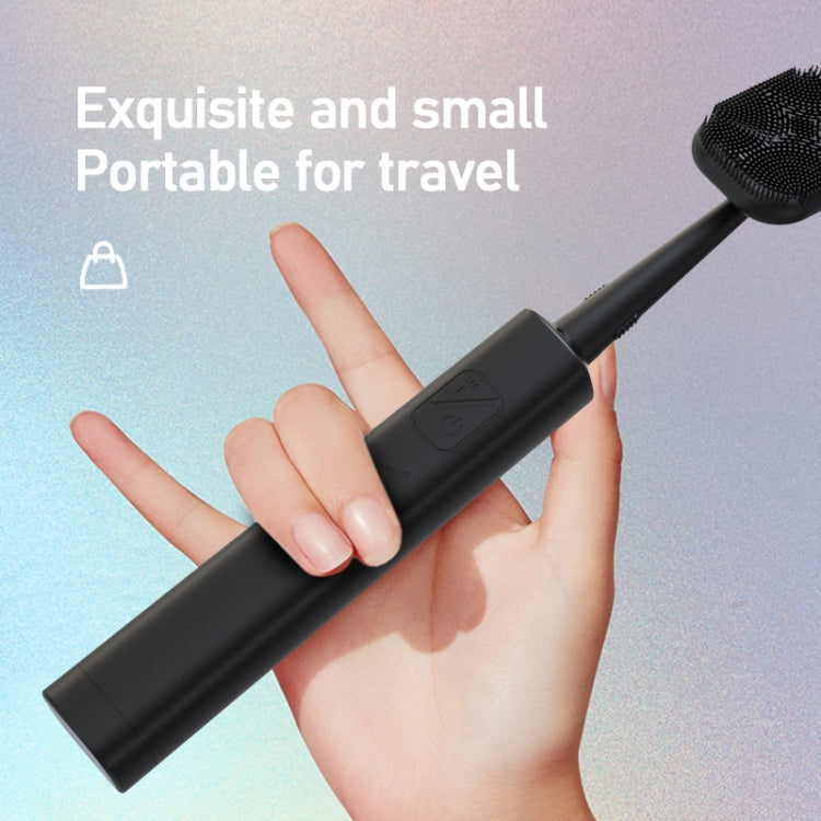 LSHOW YJK108 Multi-function Facial Cleansingand Teeth Cleaning Instrument with LED Auxiliary Light(Black) by LSHOW