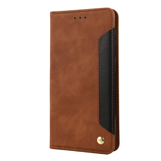 For Samsung Galaxy A03 Skin Feel Splicing Leather Phone Case(Brown) by bashfashion
