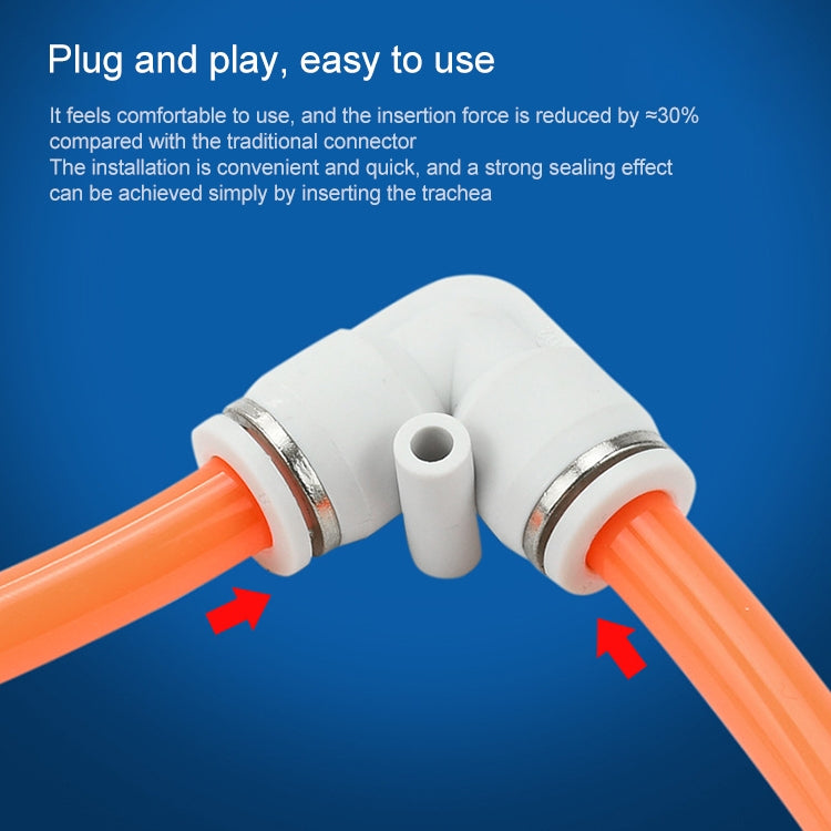 PV-4 LAIZE 10pcs PV Elbow Pneumatic Quick Fitting Connector by LAIZE