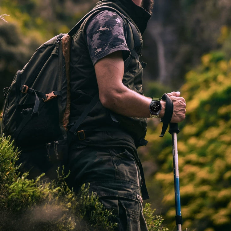 20mm Nylon Canvas Hook And Loop Fastener Watch Band(Black) by bashfashion