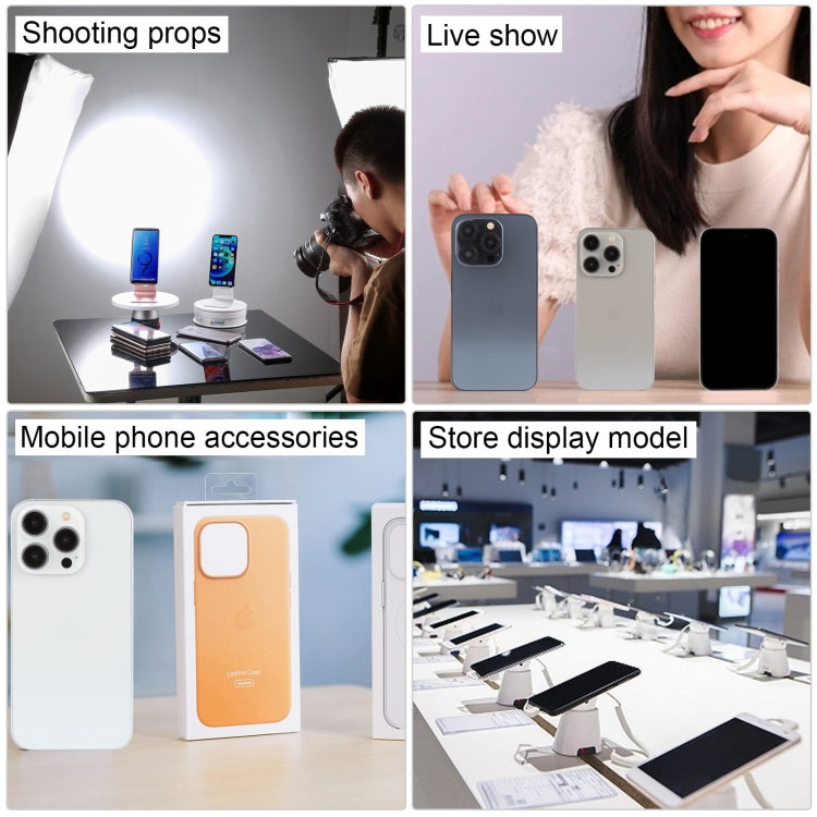 For iPhone 15 Pro Black Screen Non-Working Fake Dummy Display Model (Blue Titanium) by bashfashion