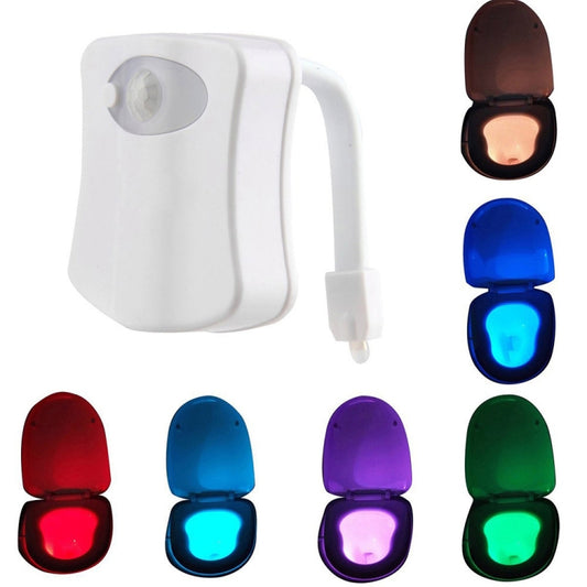 Motion Activated Toilet Nightlight, LED Toilet Light Bathroom Washroom by bashfashion