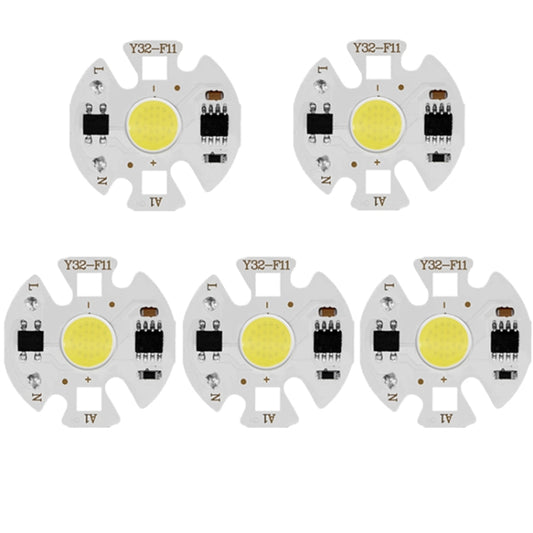 5 PCS COB LED Light Chip AC 220V LED Bulb Light Intelligent IC Driver Bulb Light DIY Spotlight Downlight Chip Outdoor Flood Light(5W(Cold White)) by bashfashion