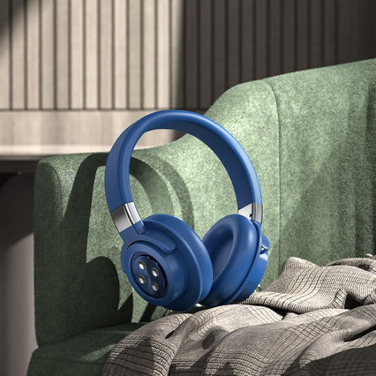 A51 USB Charging Wireless Bluetooth HIFI Stereo Headset with Mic(Blue) by bashfashion