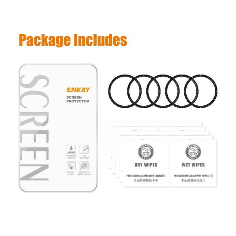 For Garmin Forerunner 945 5pcs ENKAY 3D Full Coverage Soft PC Edge PMMA HD Screen Protector Film by ENKAY