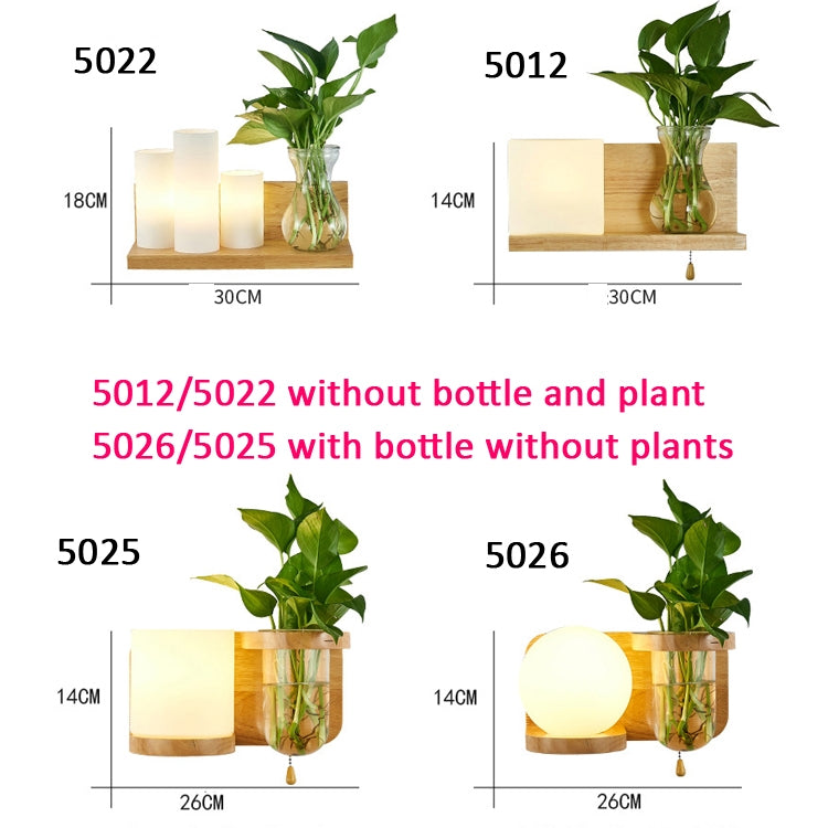 Wooden Bedside Wall Lamp Led Indoor Corridor Aisle Balcony Wall Lamp, Power source: Without Light Bulb(5026 Left) by bashfashion