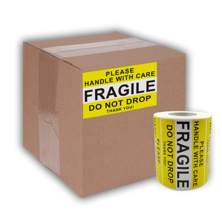 Handle With Care Fragile Warning Sticker Label, Size: 2.5x4 inch(A-249) by bashfashion