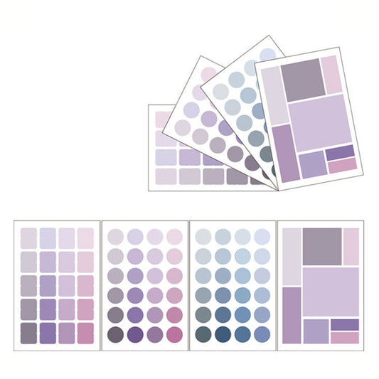 10 Sets YZCSBQ Multifunctional Color Label Sticker Index Sticky Note(Purple) by bashfashion