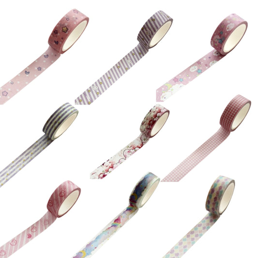 10 Rolls 8689 Pocket And Paper Tape DIY Diary Decoration Tape(Girl Plaid) by bashfashion