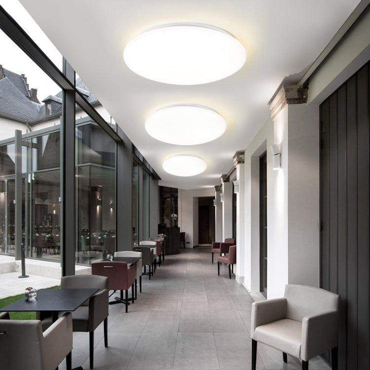 LED Sound Light Control Ceiling Lamp Round Corridor Intelligent Sensor Lamp, Power source: 8W 230mm(White) by bashfashion