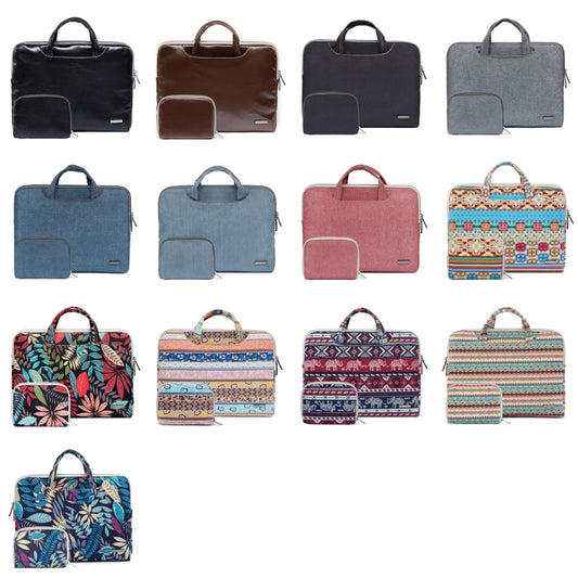 LiSEN LS-116 Simple Laptop Bag Business Laptop Liner Bag, Size: 15.6 inch(PU Brown) by LiSEN