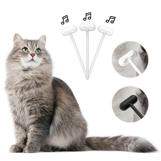 Pet Cat and Dog Supplies Long Handle Comb With Base(White) by bashfashion