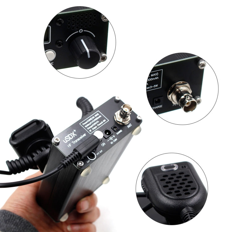 Usdr Usdx + V2 Plus 8 Band SDR Full Mode HF SSB QRP High Frequency Transceiver, Spec: EU Plug by bashfashion