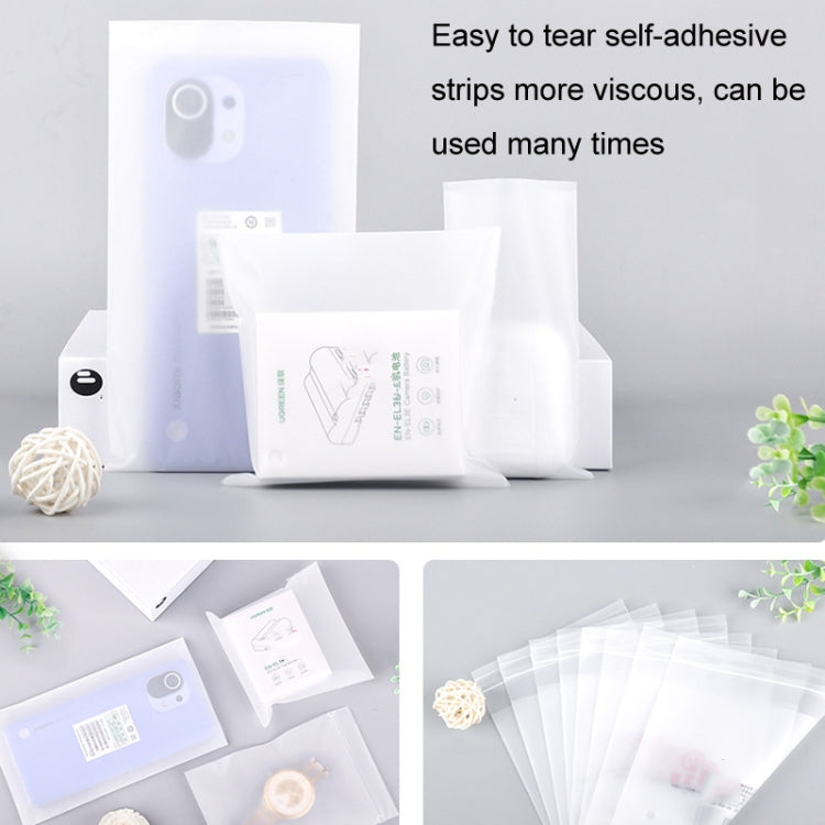 2 Sets CPE Matte Self -Sealed Bag Data Cable Phone Case Packaging Bag, Size: 7x16cm by bashfashion