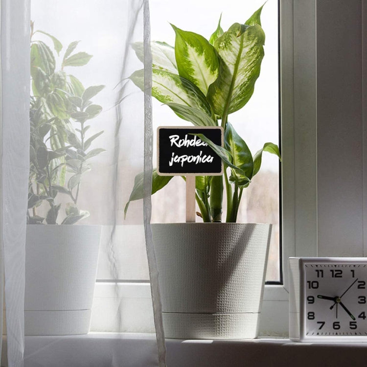 ZX507 10pcs Wooden Plug-in DIY Message Board Mini Plant Name Tags Desktop Display Board(18cm Length) by bashfashion
