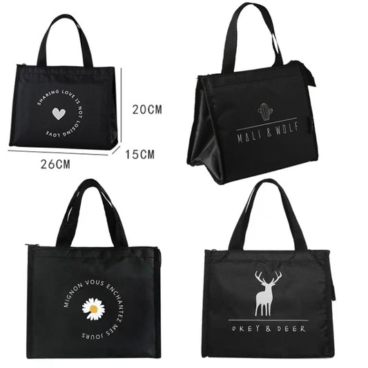 Horizontal Version Thick Waterproof Insulation Bag Oxford Cloth Lunch Bag Tote Bag(Cactus) by bashfashion