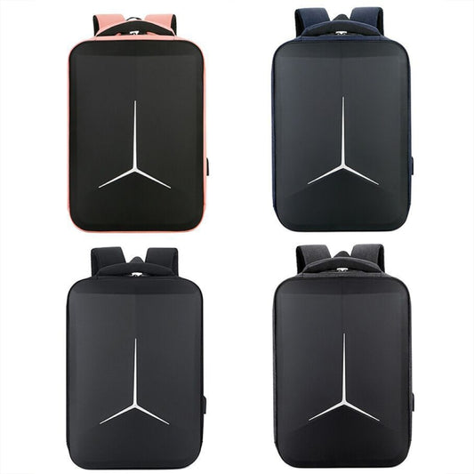 17 inch Multifunctional Waterproof Business Sports Laptop Backpack with USB Port(Pink) by bashfashion