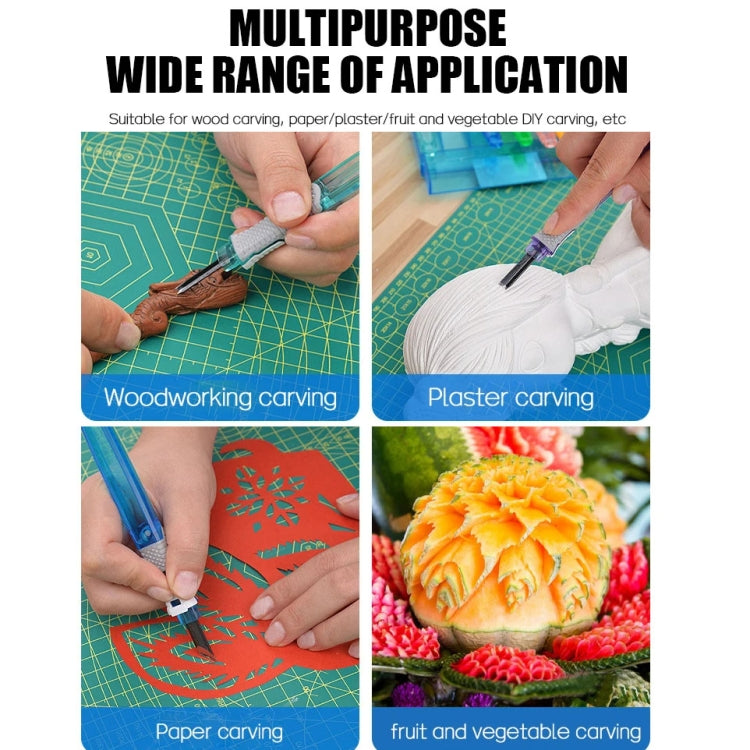 MYTEC 5 In 1 Carpenter Seal Carving Tools Alloy Bit Plastic Handle Carving Knife by MYTEC