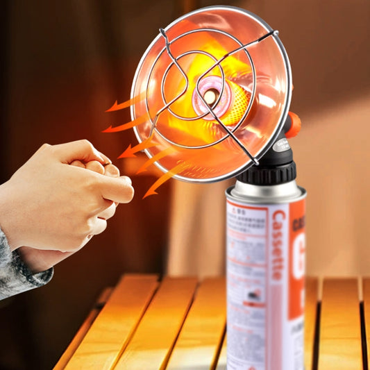 Outdoor Camping Heater Mini Portable Gas Heater Burner Fishing Gas Fireplace(Grey) by bashfashion