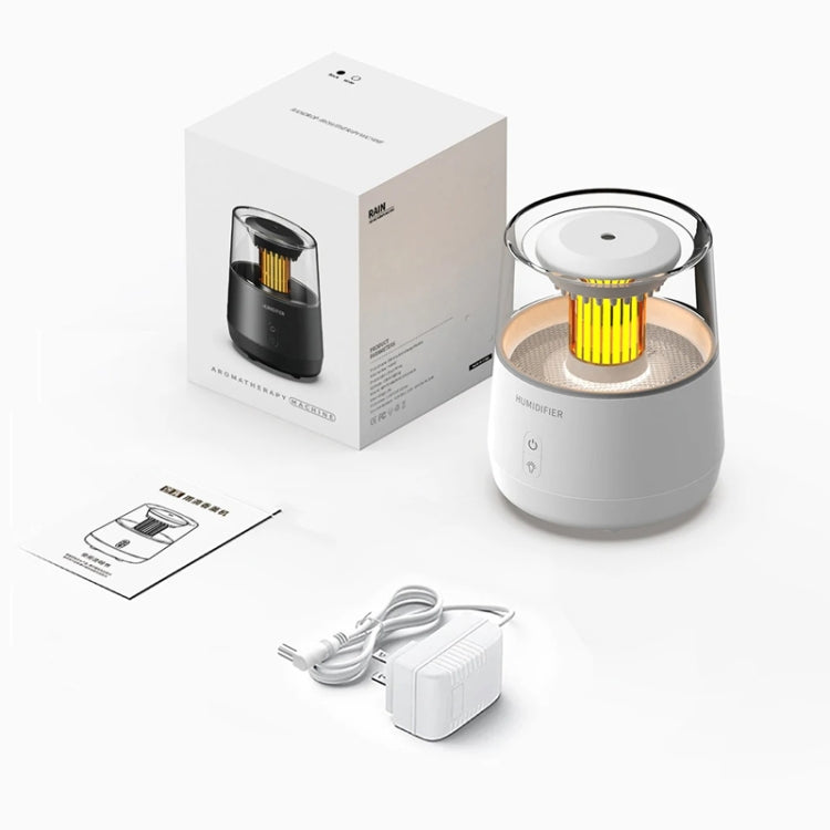 Raindrop Candlelight Aromatherapy Diffuser Air Humidifier with Colorful Lights US Plug White by bashfashion