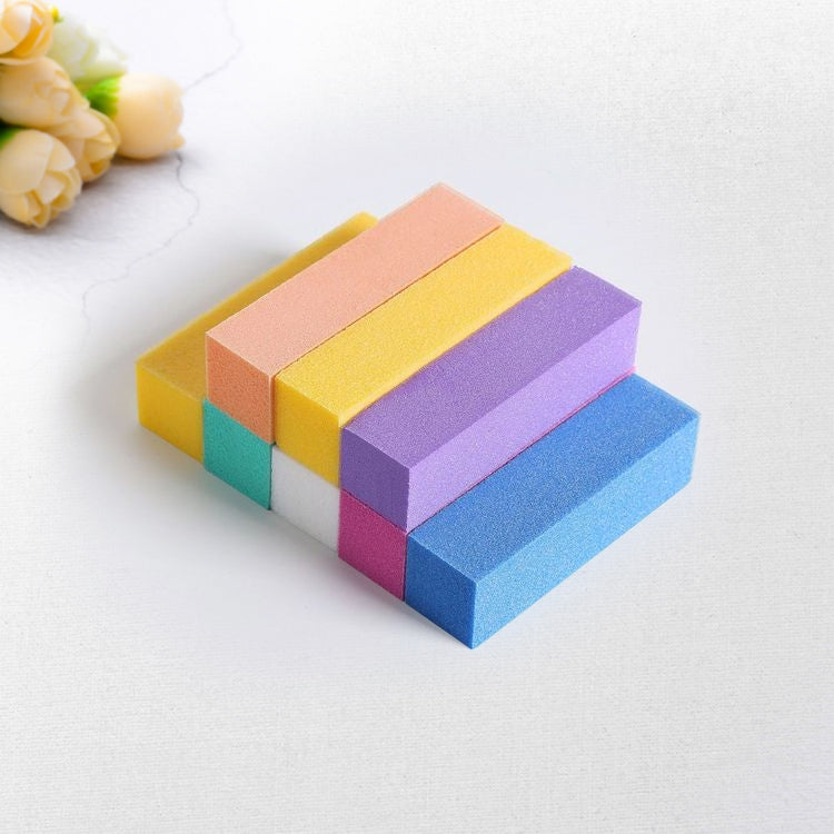 10 PCS Tofu Block Nail Polish Four Squares High Elastic Cotton Manicure Sand Block (Yellow) by bashfashion