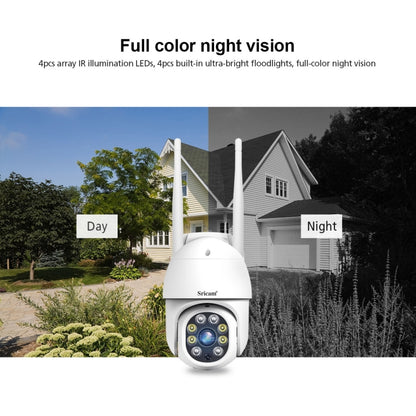 Sricam SP028 1080P HD Outdoor PTZ Camera, Support Two Way Audio / Motion Detection / Humanoid Detection / Color Night Vision / TF Card, AU Plug by Sricam