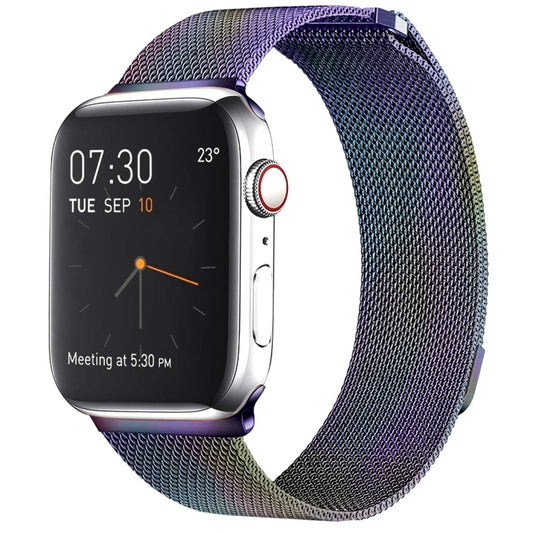 Milanese Loop Magnetic Stainless Steel Watch Band for Apple Watch Ultra 49mm&Watch Ultra 2 49mm / Series 10 46mm / 9&8&7 45mm / SE 3&SE 2&6&SE&5&4 44mm / 3&2&1 42mm(Colour) by bashfashion