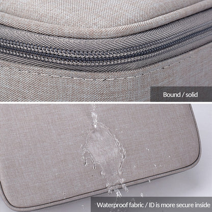 ZJ02 Waterproof Polyester Multi-layer Document Storage Bag Laptop Bag for All Sizes of Laptops, with Password Lock(Grey) by bashfashion