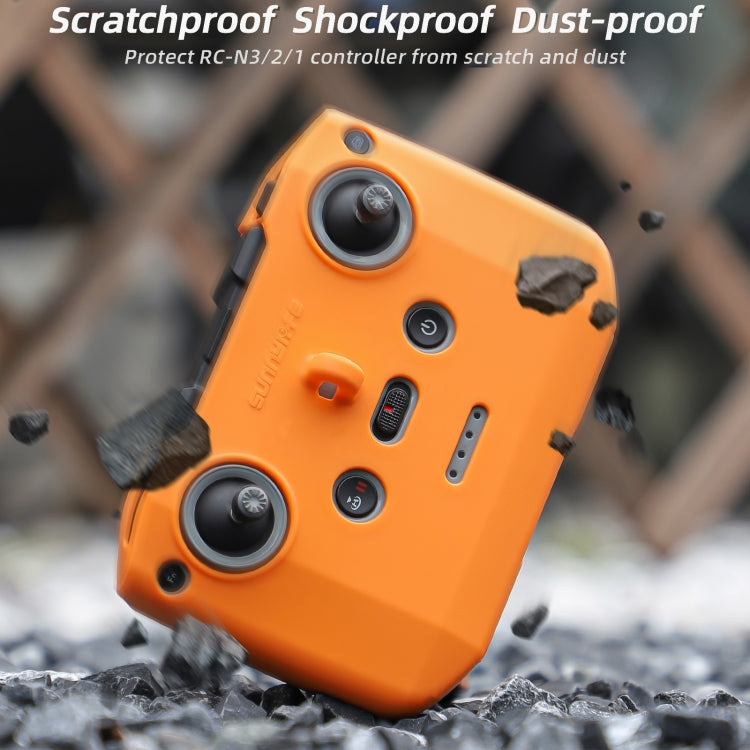 For DJI Neo / Mini 4 Pro / RC-N3 / RC-N2 / RC-N1 Sunnylife Controller Protective Cover Silicone Case with Neck Strap (Orange) by Sunnylife