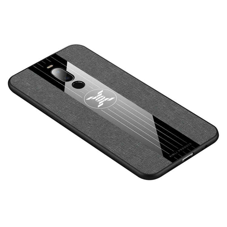 For Meizu Note 8 XINLI Stitching Cloth Texture Shockproof TPU Protective Case(Grey) by XINLI