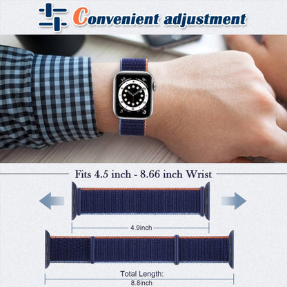 Hook and Loop Fastener Dual Section Watch Band For Apple Watch Ultra 49mm&Watch Ultra 2 49mm / Series 9&8&7 45mm / SE 3&SE 2&6&SE&5&4 44mm / 3&2&1 42mm(Seashell) by bashfashion