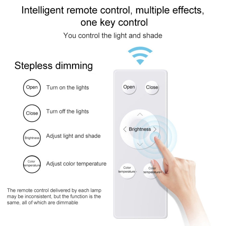 Macaron LED Square Ceiling Lamp, Stepless Dimming, Size:50cm(Yellow) by bashfashion