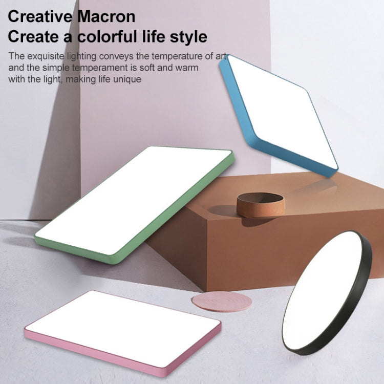 Macaron LED Rectangle Ceiling Lamp, Stepless Dimming, Size:110x70cm(Pink) by bashfashion