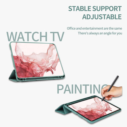 For Samsung Galaxy Tab S8+ / X800 3-folding Honeycomb TPU Smart Leather Tablet Case(Black) by bashfashion