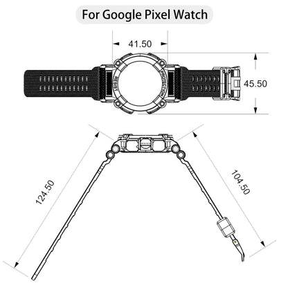 For Google Pixel Watch Three-proof Solid Color Integrated Watch Band(Transparent) by bashfashion