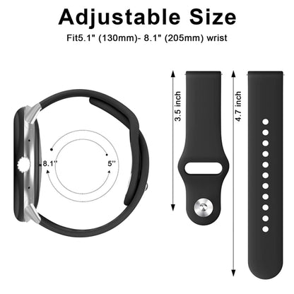 For Google Pixel Watch Solid Color Reverse Buckle Silicone Watch Band(Black) by bashfashion