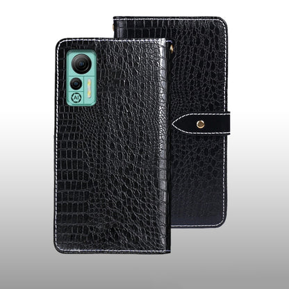 For Ulefone Note 14 idewei Crocodile Texture Leather Phone Case(Black) by idewei