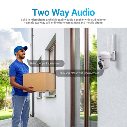 ESCAM PVR007 3MP Smart HD WiFi Camera Support Full Color Night Vision / Motion Detection / Sound Alarm / TF Card(AU Plug) by ESCAM