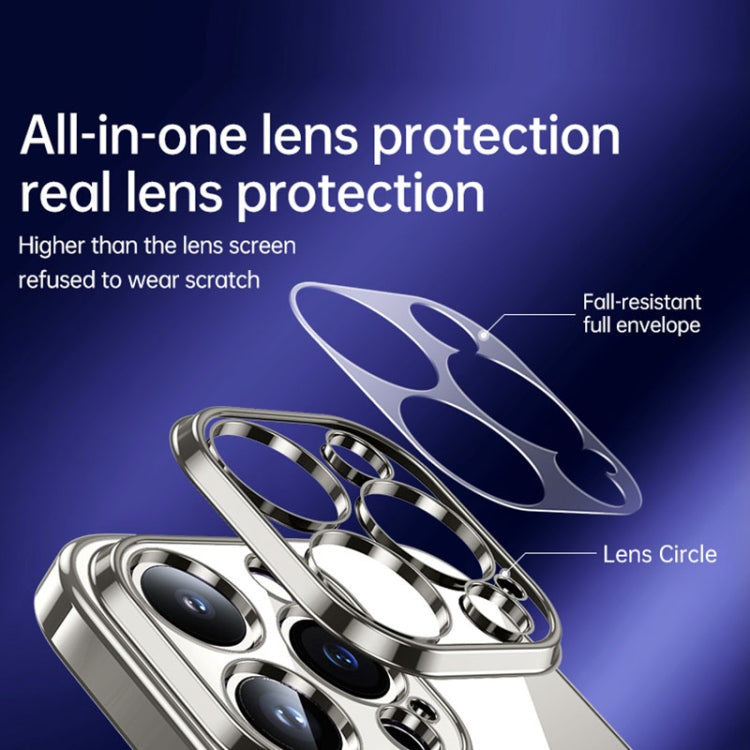 For iPhone 15 Plus SULADA Shine Through Series Plating TPU Transparent Phone Case(Silver) by SULADA