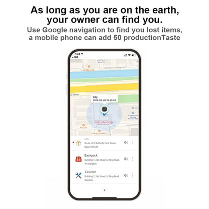 F6 Circular Global Location Tracker Anti-lost Device(White) by bashfashion