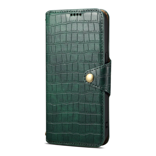 For Huawei nova 11 Pro Denior Crocodile Texture Oil Edge Leather Phone Case(Green) by Denior