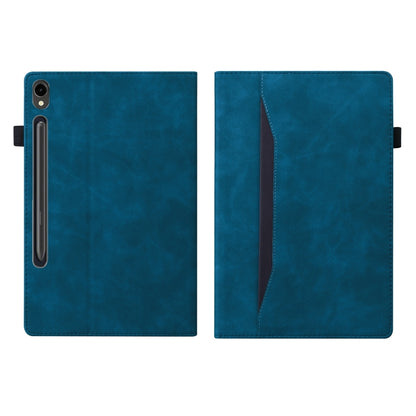 For Samsung Galaxy Tab S9+ /S8+ /S7+ Splicing Shockproof Smart Leather Tablet Case(Blue) by bashfashion