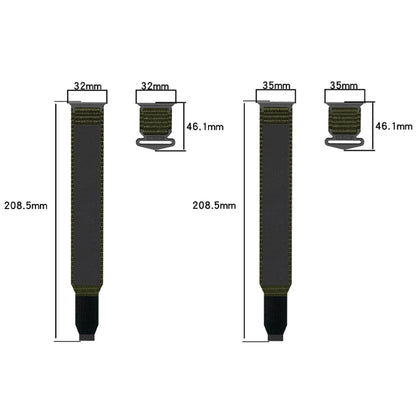 For Apple Watch Series 9 41mm Nylon Hook And Loop Fastener Watch Band(Army Green) by bashfashion