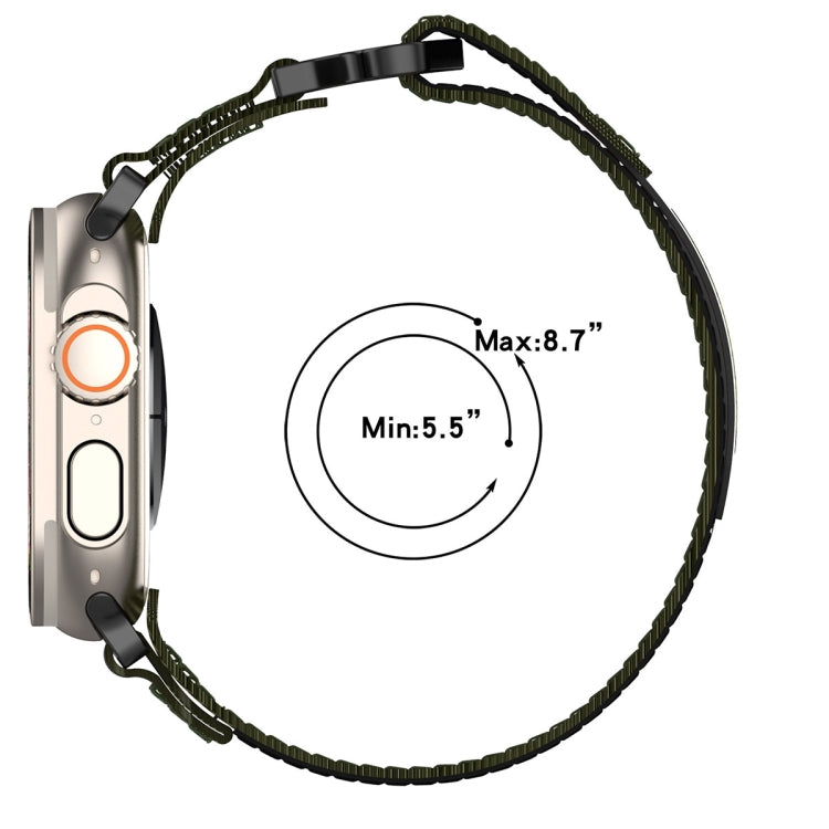 For Apple Watch Series 8 41mm Nylon Hook And Loop Fastener Watch Band(Blue) by bashfashion