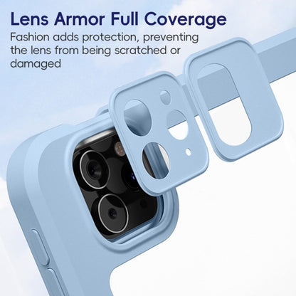 For iPad Pro 12.9 2022/2021/2020 ZGA Tri-Fold 360 Rotation Smart Leather Tablet Case(Black) by ZGA