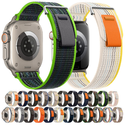 For Apple Watch Ultra 2 49mm Dual-Section Loop Nylon Watch Band(Midnight Color) by bashfashion