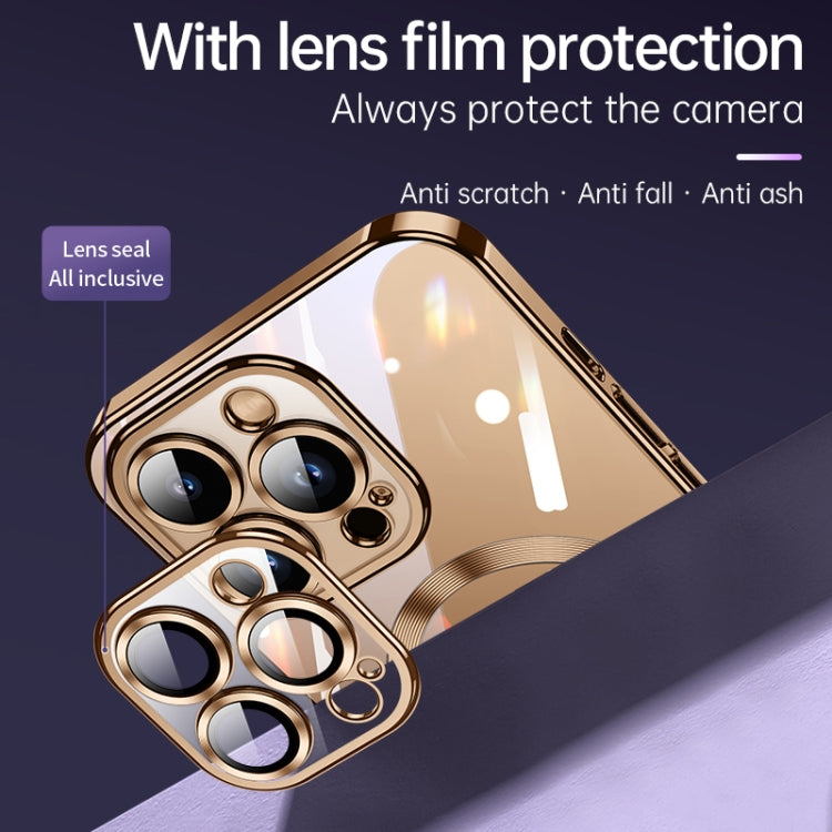 For iPhone 16 SULADA MagSafe Plating TPU Shockproof Phone Soft Case(Silver) by SULADA