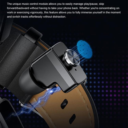 GT97 1.53 inch Round Screen 2 in 1 Bluetooth Earphone Silicone Strap Smart Watch Supports Bluetooth Calls(Silver) by bashfashion