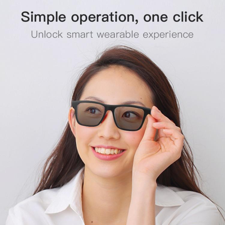 E10 Smart Audio Bluetooth Glasses, Style: Button Style(Black) by bashfashion