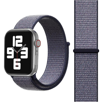 For Apple Watch 42mm / 41mm / 40mm / 38mm xDfind Nylon Loop Hook and Loop Fastener Watch Band(Midnight Blue) by xDfind